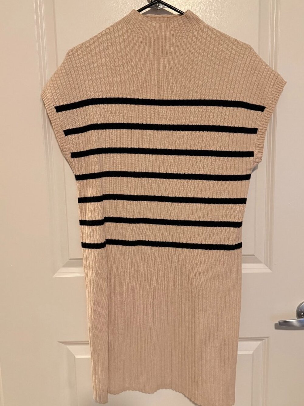 Taupe and Black Striped Sweater Dress - Magnolia Boutique